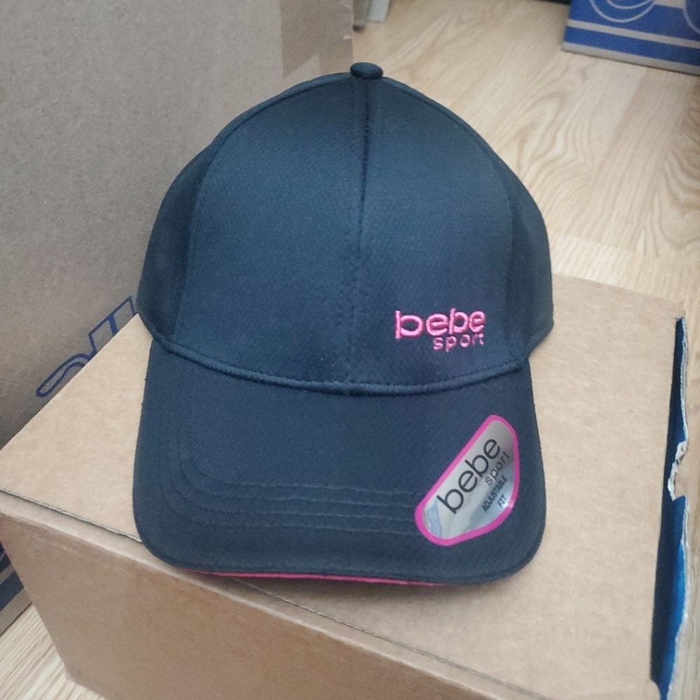 Bebe Sport Black and Pink Hat
